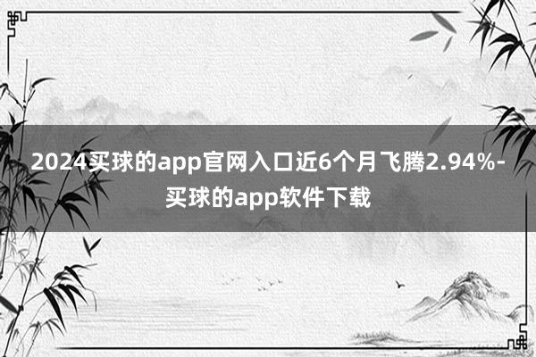 2024买球的app官网入口近6个月飞腾2.94%-买球的app软件下载