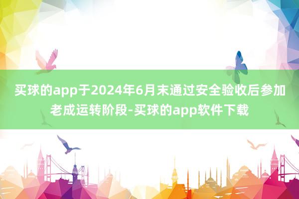 买球的app于2024年6月末通过安全验收后参加老成运转阶段-买球的app软件下载