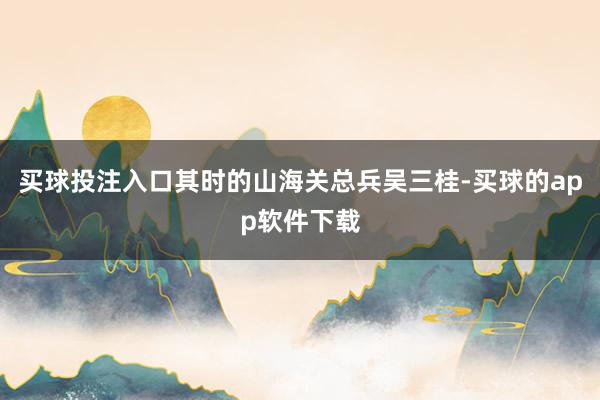 买球投注入口其时的山海关总兵吴三桂-买球的app软件下载