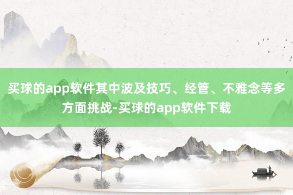买球的app软件其中波及技巧、经管、不雅念等多方面挑战-买球的app软件下载