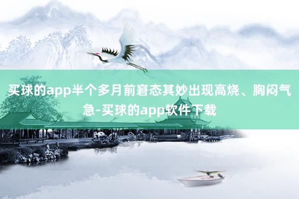 买球的app半个多月前窘态其妙出现高烧、胸闷气急-买球的app软件下载