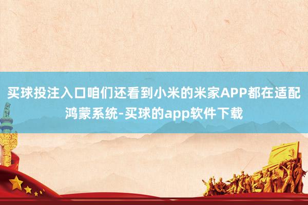 买球投注入口咱们还看到小米的米家APP都在适配鸿蒙系统-买球的app软件下载